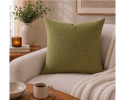 Timeless Linen Collection Kussenhoes - Groen - 45x45 cm