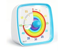 Timer - Kookwekker - Timer voor kinderen - Visuele Timer - Leerklok timer - Mini timer - 60 Minuten Aftellen - Met Nachtlampje - Kunststof Constructie - Voor Thuis - Keuken - Kantoor