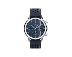 Timex Marlin Chronograph Stripes Quartz Analoog Horloge Blauw Kast: 100% Roestvrij Staal | Armband: 100%Leer 40 mm TW2W98900AJ, TW2W99000AJ, TW2W99100AJ