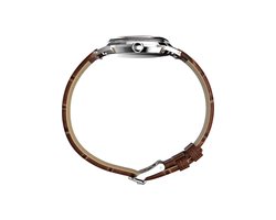Timex Marlin Handwind Mechanisch Handopwindhorloge Bruin Kast: 100% Roestvrij Staal | Armband: 100%Leer 34 TW2W93300AJ