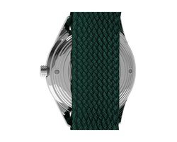 Timex Marlin Jet Automatic Mechanisch Automatisch Horloge Groen En Zilverkleurig Kast Gemaakt Van 100% Roestvrij Staal En Een Armband Van 100% Stof 38 TW2Y24300AJ, TW2Y24400AJ