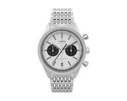 Timex Marlin Jet Chronograph Quartz Chronograaf Horloge Zilverkleurig Kast Gemaakt Van 100% Roestvrij Staal En Een Armband Van 100% Roestvrij Staal 40 TW2Y24600AJ
