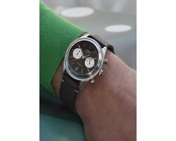 Timex Marlin® Jet Quartz Chronograph Quartz Chronograaf Horloge Bruin Kast: 100% Roestvrij Staal | Armband 100% Leer 40 mm TW2Y24700AJ