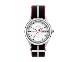 Timex Marlin® Jet Quartz Quartz Analoog Horloge Zwart Kast: 100% Roestvrij Staal | Armband 100% Textile 38 mm TW2Y37300AJ, TW2Y37400AJ, TW2Y37500AJ