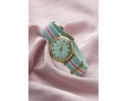 Timex Marlin Quartz Analoog Horloge Groen Kast: 100% Roestvrij Staal | Armband: 100% Textile 34 mm TW2Y49700AJ, TW2Y49900AJ