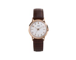 Timex Marlin® Quartz Quartz Analoog Horloge Bruin Kast: 100% Roestvrij Staal | Armband 100% Leer 38 mm TW2Y37600AJ, TW2Y37700AJ