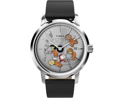 Timex Timex X Peanuts® Marlin® Automatic Space Mechanisch Automatisch Horloge Zwart Kast: 100% Roestvrij Staal | Armband 100% Leer 40 mm TW2W87200OX