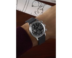 Timex Timex X Peanuts Marlin® Joe Cool Quartz Analoog Horloge Zwart Kast: 100% Roestvrij Staal | Armband: 100% Leer 40 mm TW2Y48500AJ