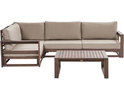 TIMOR - Loungeset - Taupe - Gecertificeerd acaciahout