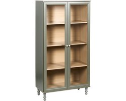 TINGLEDALE - Vitrinekast - Groen - 80 cm - Vezelplaat
