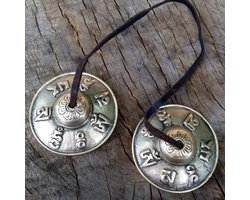 Tingsha Bekkens - Meditatie Klokjes - Spirituele Oefening - Zuiver Resonerend Geluid - 6 cm - Design 05