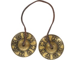 Tingsha handcymbalen - Meditatie klokken - Spirituele beoefening - Zuiver koper - 65 cm diameter - Goud