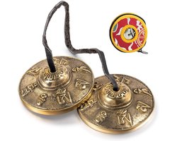 Tingsha Klokken - Meditatie Klokken - Ruimte Zuiveren - Handgemaakt Bronzen Legering - 63 mm Diameter - Brons