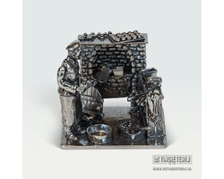 Tinnen Bakker Met Oven Beeldje – Handgemaakt Miniatuur Ambacht – Beroepenbeeld Bakkerij – Uniek Cadeau & Decoratie - jubileum bakker