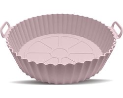 Tip: Airfryer Accesoires - Airfryer Siliconen Bakje ROZE - Airfryer Bakje - BPA Vrij- Mandje - Airfryer Bakpapier Alternatief - XXL - XL - 21CM - Oven