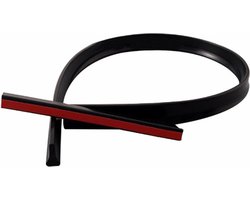 Tip: Zelfklevende Waterkering Douche 100cm - Sanitaire Waterstopper - Douchedorpel Zwart 30 x 16 mm, 100 cm