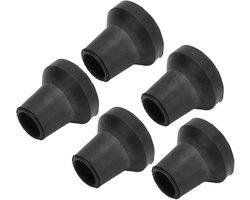 Tips voor Riet & Kruk: 5 Stuks Rubber Kruk Tips Anti Slip - 14mm Zwarte Cane Vervanging