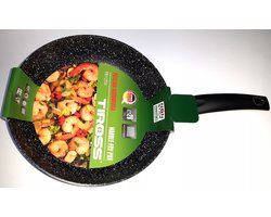 Tiross Marmite Pan 26cm Zwart met Marmercoating - TS1259