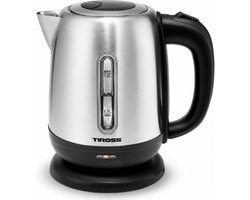 TIROSS Waterkoker 1,2 liter van RVS met waterniveau en waterfilter
