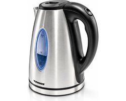 TIROSS Waterkoker 1,7 l 2200 W van RVS met waterfilter en draaivoet