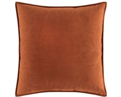 Tiseco - Coussin (rempli) ROY - SET/2 - Lavable en machine - 45x45 cm, cognac