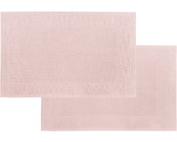 Tiseco Home Studio - Badmat DELUX - SET/2 - 100% katoen - 750 g/m² - superzacht en zeer absorberend - Rechthoek - 50x80 cm - Roze