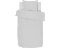 Tiseco Home Studio - Dekbedovertrek IRIS - 100% katoen - eenpersoons - 140x200 cm - Lichtgrijs