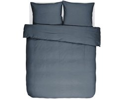 Tiseco Home Studio - Dekbedovertrek IRIS - 100% katoen - tweepersoons - 220x240 cm - blauw