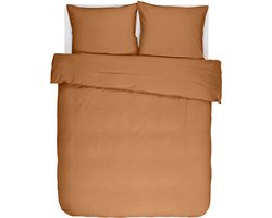 Tiseco Home Studio - Dekbedovertrek IRIS - 100% katoen - tweepersoons - 220x240 cm - Indiantan