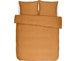 Tiseco Home Studio - Dekbedovertrek IRIS - 100% katoen - tweepersoons - 220x240 cm - Roest