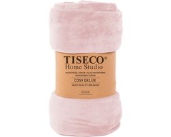 Tiseco Home Studio - Deken COSY DELUX - microflannel - 280 g/m² - 180x220 cm - Roze