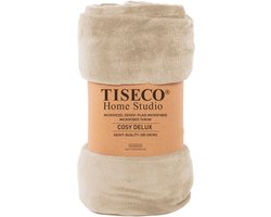 Tiseco Home Studio - Deken COSY DELUX - microflannel - 280 g/m² - 180x220 cm - Zand