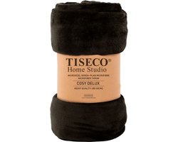Tiseco Home Studio - Deken COSY DELUX - microflannel - 280 g/m² - 180x220 cm - Zwart