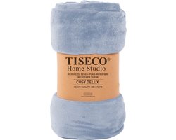 Tiseco Home Studio - Deken COSY DELUX - microflannel - 280 g/m² - 240x220 cm - Nova blue