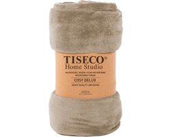 Tiseco Home Studio - Deken COSY DELUX - microflannel - 280 g/m² - 240x220 cm - Taupe