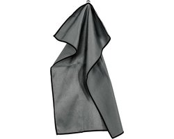 Tiseco Home Studio - Glazendoek ESSENTIALS - SET/4 - 85% PE, 15% PA - poleerdoek - pluisvrij - streepvrij - ultra-absorberend - 40x60 cm - Donkergrijs