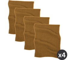 Tiseco Home Studio - Keukenhanddoek ESSENTIALS - SET/4 - 85% PE, 15% PA - microvezel - ultra-absorberend - sneldrogend - duurzaam materiaal - 40x60 cm - Camel