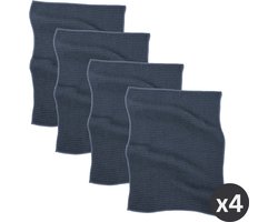 Tiseco Home Studio - Keukenhanddoek ESSENTIALS - SET/4 - 85% PE, 15% PA - microvezel - ultra-absorberend - sneldrogend - duurzaam materiaal - 40x60 cm - Blauw