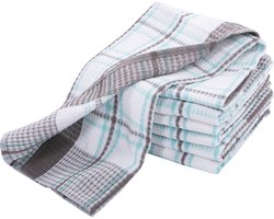 Tiseco Home Studio - Keukenhanddoek HONEY WAFFLE - SET/8 - 100% katoen - ultra-absorberend - sneldrogend- duurzaam materiaal - 50x70 cm - Turquoise