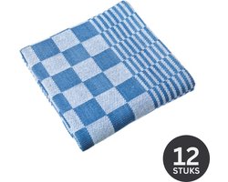 Tiseco Home Studio - Keukenhanddoek MINEUR - SET/12 - 100% katoen - ultra-absorberend - sneldrogend- duurzaam materiaal - 65x65 cm - Blauw
