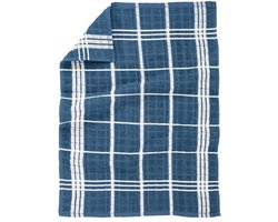 Tiseco Home Studio - Keukenhanddoek OMAN - SET/6 - 100% katoen - badstof - ultra-absorberend - sneldrogend - duurzaam materiaal - 50x70 cm - Bluestone