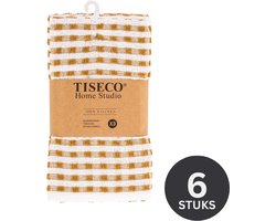 Tiseco Home Studio - Keukenhanddoek OMAN - SET/6 - 100% katoen - badstof - ultra-absorberend - sneldrogend - duurzaam materiaal - 50x70 cm - Camel