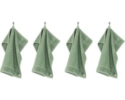 Tiseco Home Studio - Keukenhanddoek PHARAO HANDY - SET/4 - 100% katoen - badstof - met ophanglus - ultra-absorberend - sneldrogend - duurzaam materiaal - 50x50 cm - Greensmoke