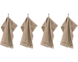 Tiseco Home Studio - Keukenhanddoek PHARAO HANDY - SET/4 - 100% katoen - badstof - met ophanglus - ultra-absorberend - sneldrogend - duurzaam materiaal - 50x50 cm - Zand