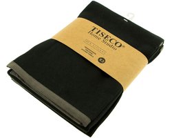 Tiseco Home Studio - Keukenhanddoek SOLID - SET/6 - 100% katoen - ultra-absorberend - sneldrogend- duurzaam materiaal - 50x70 cm - Zwart