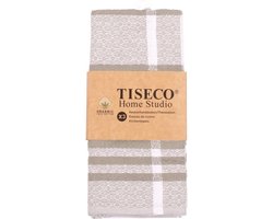 Tiseco Home Studio - Keukenhanddoeken - SET/6 - 100% biologisch katoen - Ultra-absorberend en sneldrogend - 50x70 cm - Beige