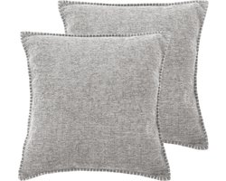 Tiseco Home Studio - Kussen DAMIAN (gevuld) - SET/2 - 100% polyester - Vierkant - 45x45 cm - Greycool