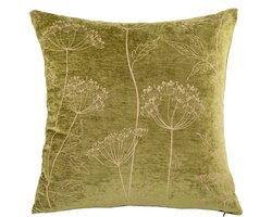 Tiseco Home Studio - Kussen (gevuld) ANNA - Fluweel - Bloemenprint - Vierkant - 45x45 cm - Dille