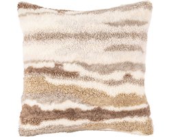 TISECO HOME STUDIO - Kussen (gevuld) - CALACATTA - 45x45 cm - 100% polyester - Bruin/taupe/grijs