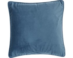 TISECO HOME STUDIO - Kussen (gevuld) Fluweel - SET/2 - Vierkant - 45x45 cm - blue fusion